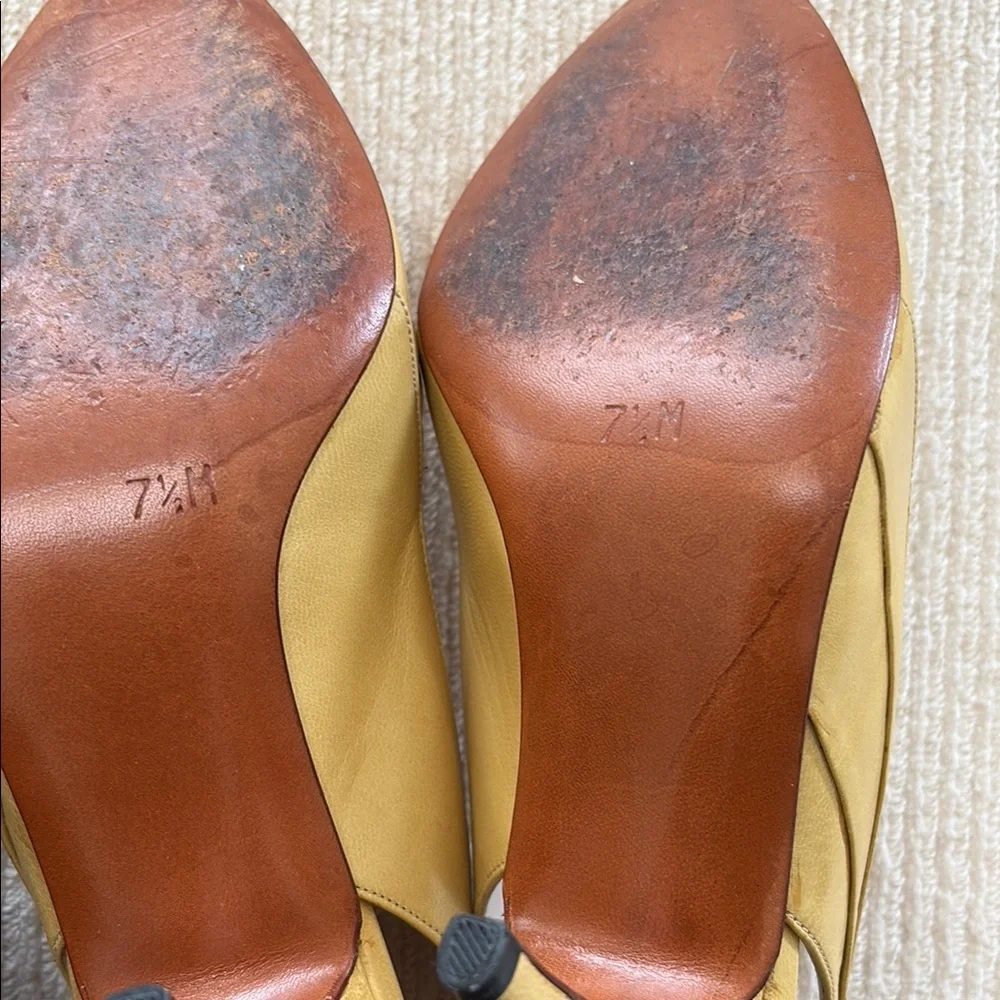 Evan Picone Yellow Slingback Heels size 7.5